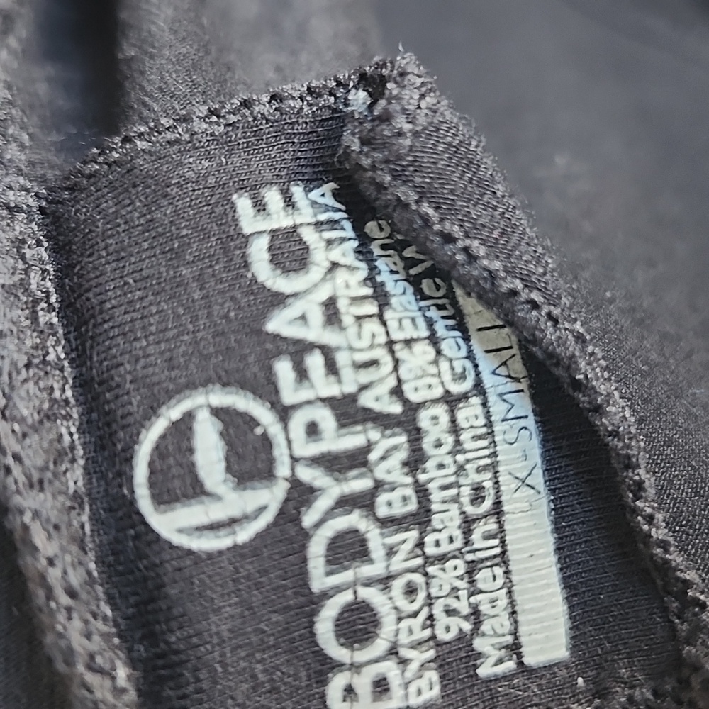 BODYPEACE Byron Bay Australia Black Open Cardigan 92% bamboo 8% spandex - Picture 2 of 8